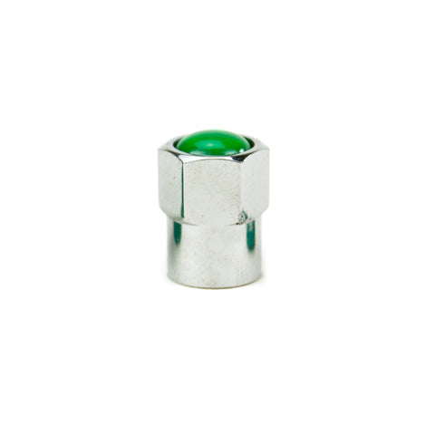 Green Top Chromed Plastic Hex Cap with Seal